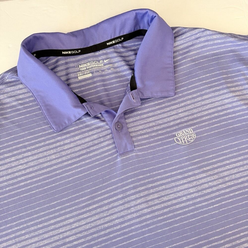 Nike Dri-Fit Grand Cypress Golf Club Disney Men’s 2XL Striped Golf Polo
